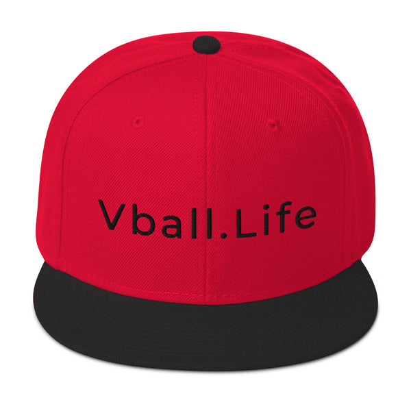 Vball.Life Red & Black Snapback Hat