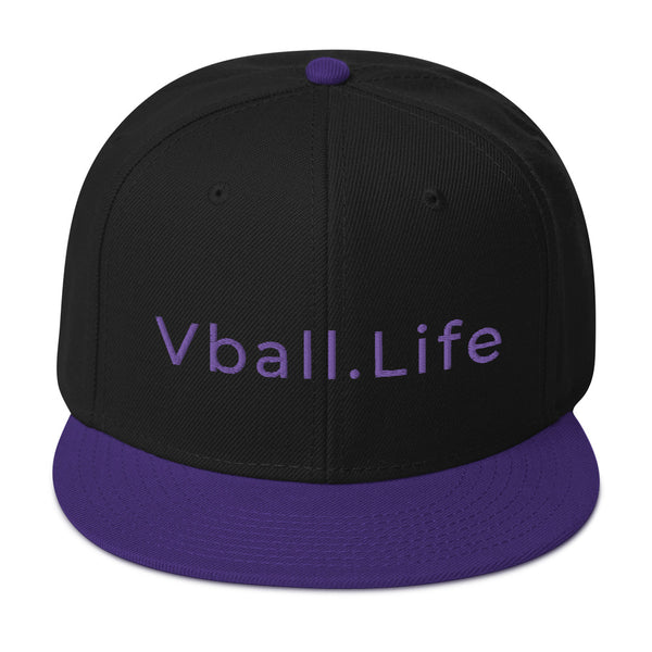 Vball.Life Black & Purple Snapback Hat
