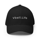 Vball.Life Black Embroidered Structured Twill Cap