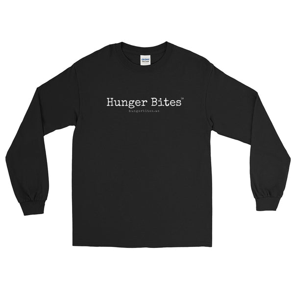 Hunger Bites Long Sleeve Black T-Shirt