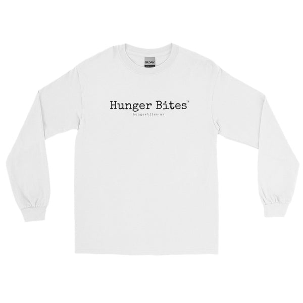 Hunger Bites Long Sleeve White T-Shirt