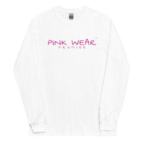 Pink Wear Long Sleeve White Shirt - Pink Print