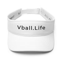 Vball.Life White Embroidered Visor