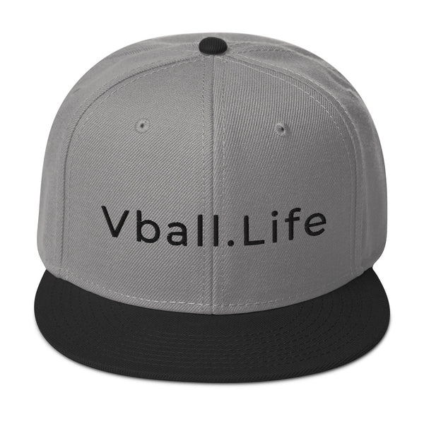 Vball.Life Grey & Black Snapback Hat