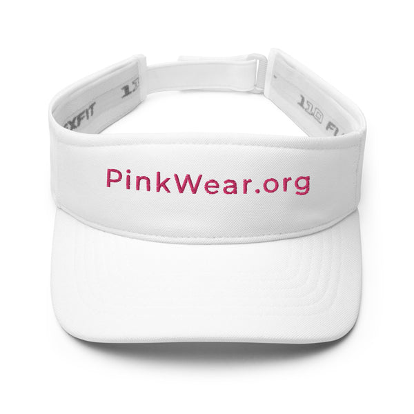 PinkWear.org White & Pink Embroidered Visor